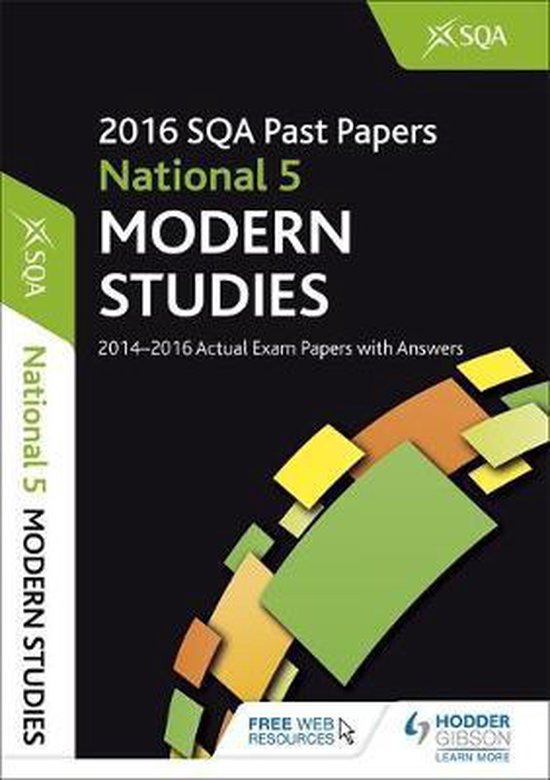 National 5 Modern Studies 201617 SQA Past Papers with Answers 9781471891175 SQA