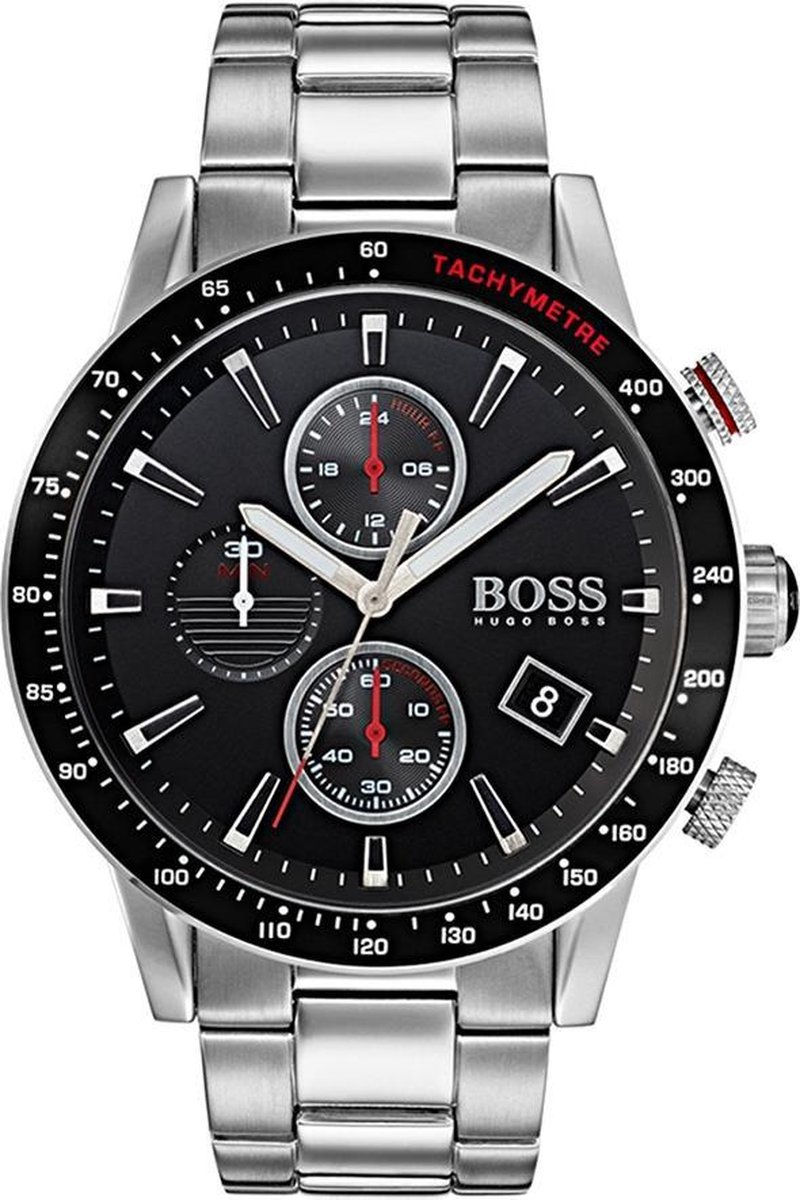Hugo Boss HB1513509 Rafale Horloge - Staal - Zilverkleurig - Ø44 mm