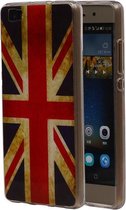 Britse Vlag TPU Cover Case voor Huawei P8 Lite Achterkant Hoesje