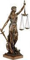 Vrouwe Justitia - Godin der Gerechtigheid - Bronskleur - 28 cm