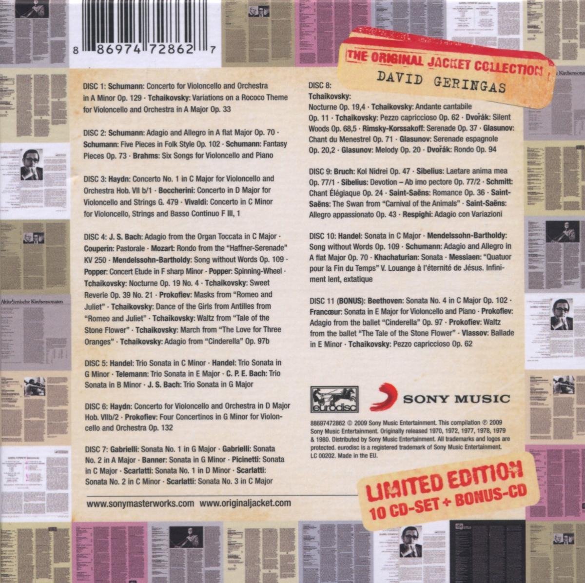 Bol Com Original Jacket Collection David Geringas Cd Album Muziek