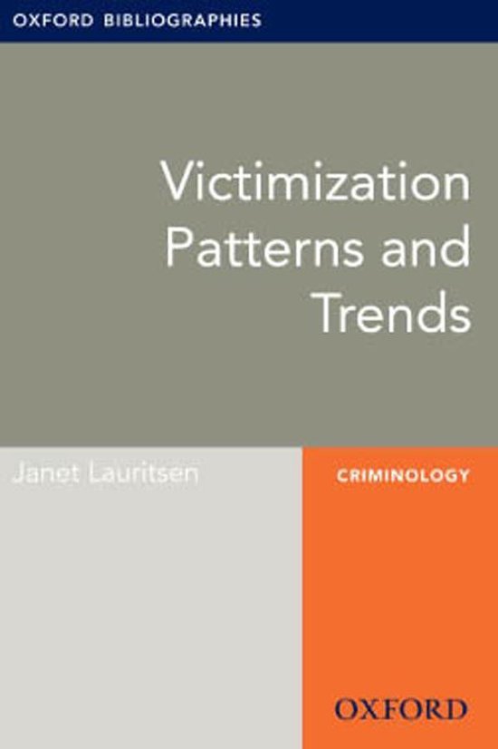 Oxford Bibliographies Online Research Guides - Victimization ... - cover
