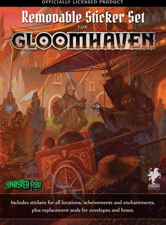 Afbeelding van het spel Gloomhaven Removable Sticker Set - EN