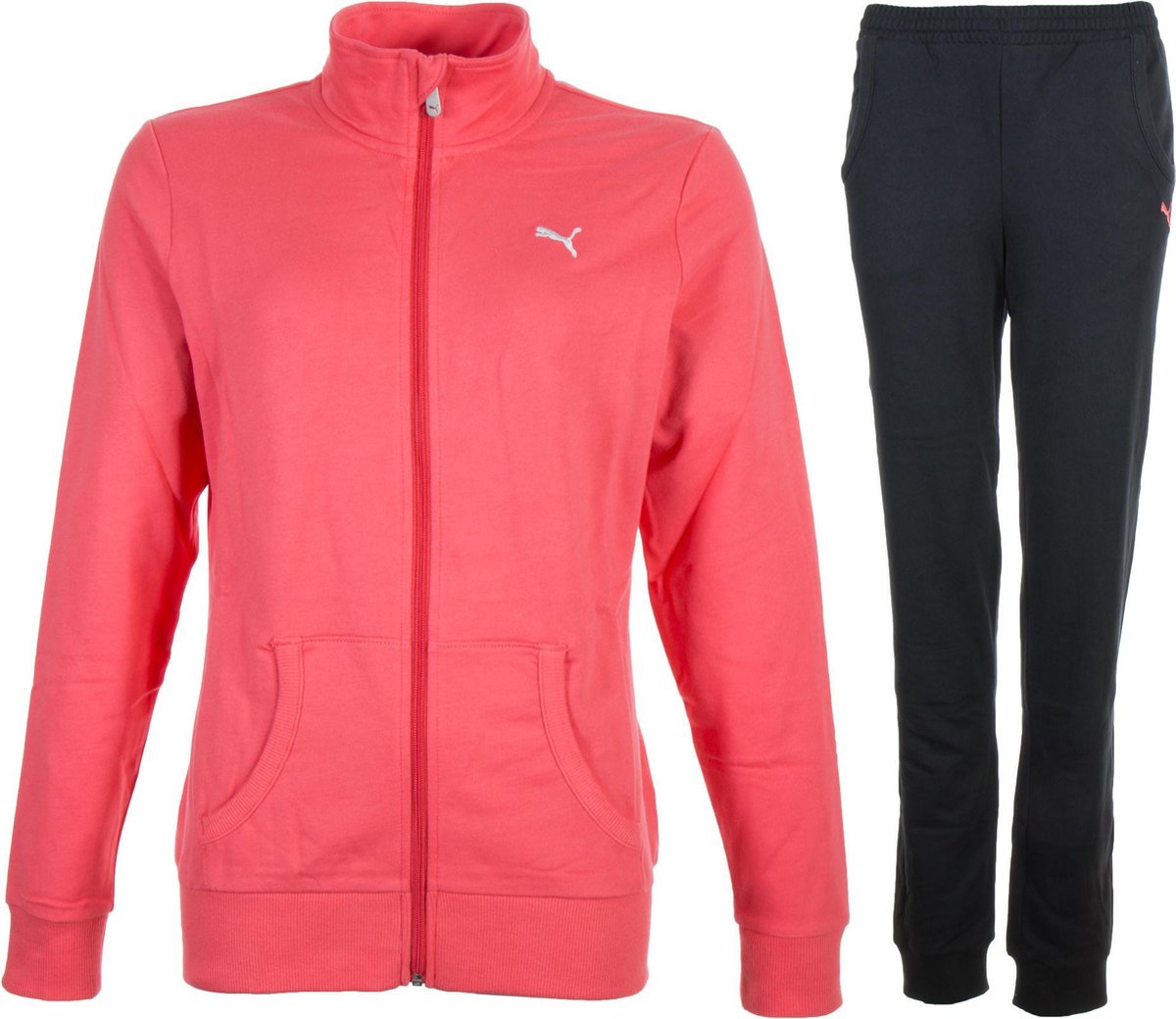 Puma Essential Joggingpak Dames Trainingspak - Maat XL - Vrouwen -  roze/zwart | bol.com