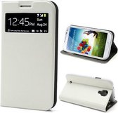 Galaxy S4 S-View Cover Zijde Patroon – Wit