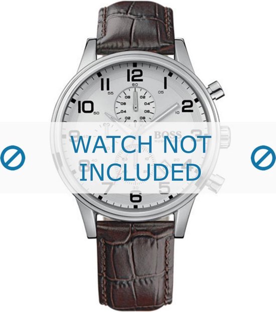 Hugo Boss horlogeband HB-88-1-14-2194-HB1512447 Croco leder Bruin | bol.com