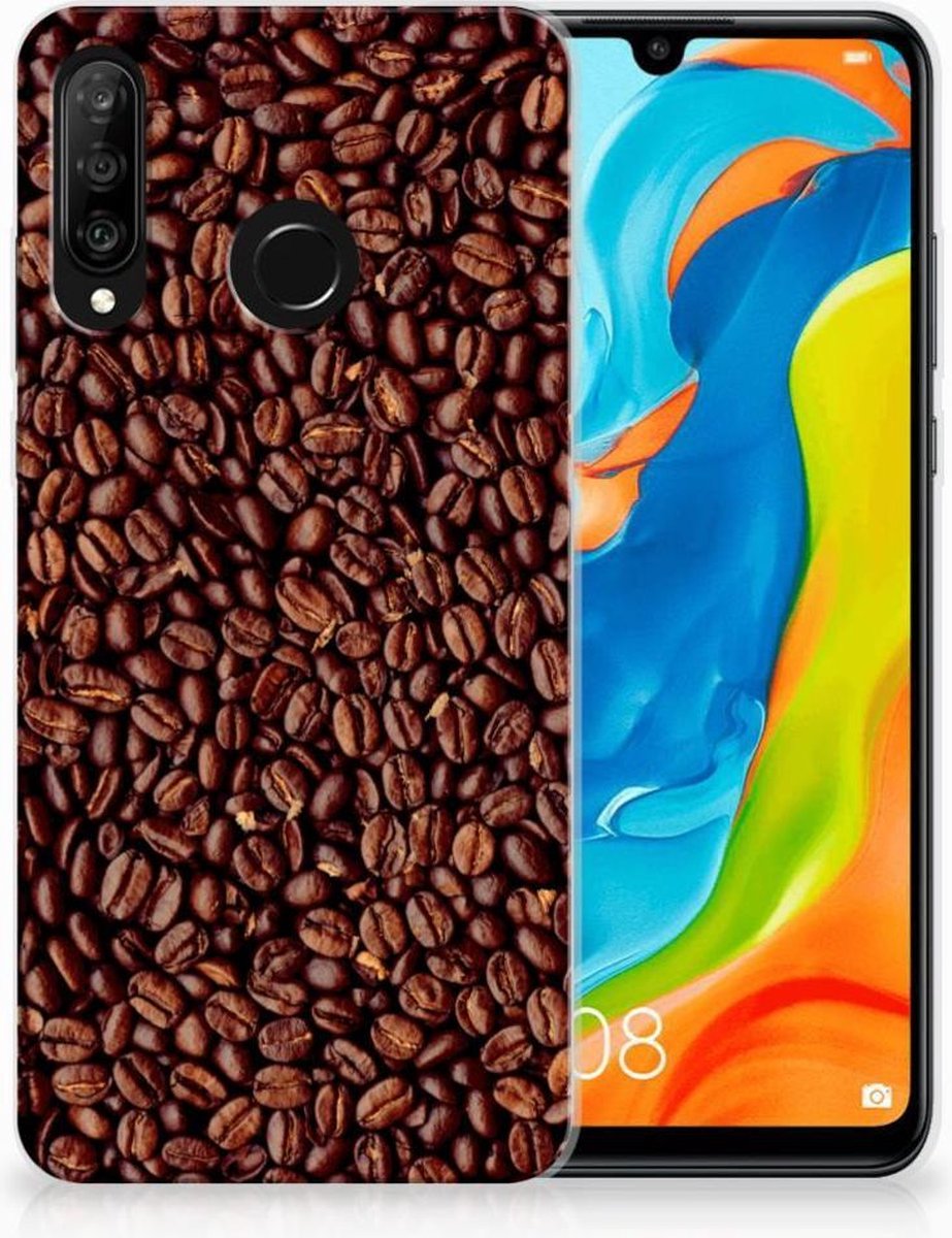 Huawei P30 Lite Siliconen Case Koffiebonen