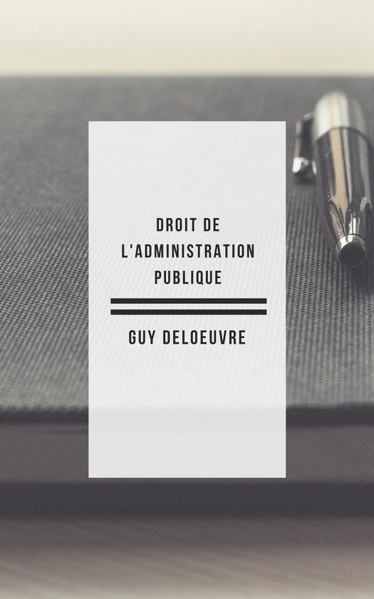 Droit de l'administration publique - cover
