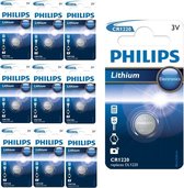 10 Stuks - Philips CR1220 3v lithium knoopcelbatterij