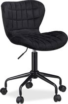 Relaxdays bureaustoel - directiestoel - computerstoel - hoogte verstelbaar - burostoel - zwart