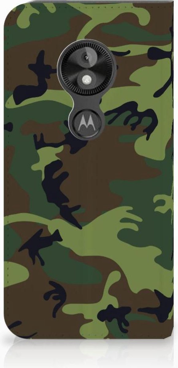 Motorola Moto E5 Play Hoesje met Magneet Army Dark