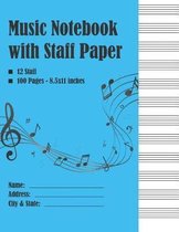 Music Notebook with Staff Paper
