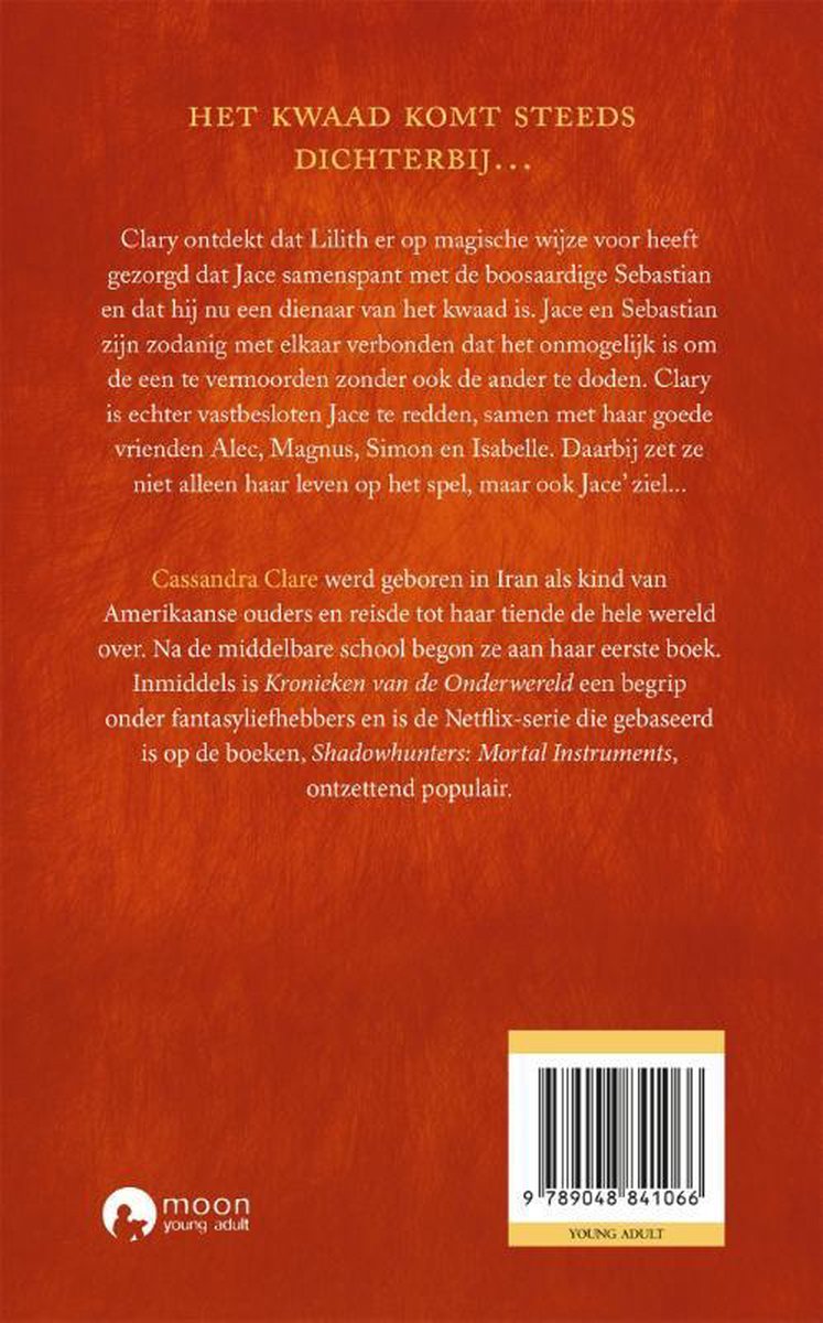 Kronieken van de Onderwereld 5 -   Stad van verloren zielen - back cover