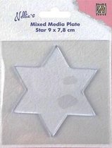 NMMP007 Nellie Snellen - Mixed Media Plate Gelli - Ster 6-punts