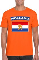 T-shirt met Hollandse vlag oranje heren XXL