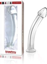 Glazen dildo licht gebogen