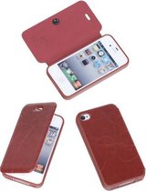 Bestcases Bruin TPU Booktype Motief Hoesje Apple iPhone 4 4s