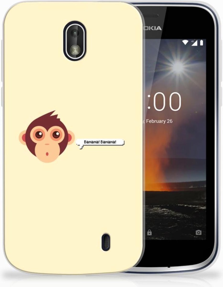 Nokia 1 Telefoonhoesje met Naam Monkey
