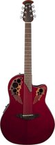 Ovation CE44-RR Celebrity Elite Ruby Red roundback gitaar