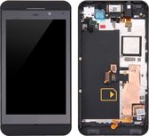 Let op type!! LCD Screen and Digitizer Full Assembly with Frame for BlackBerry Z10 4G(Black)