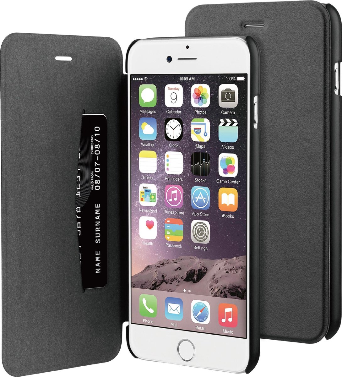 BeHello Flip Cover voor Apple iPhone 6 Plus/6S Plus - Zwart