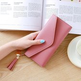 Luxe Portemonnee met Envelop Drukknoop | Roze | voor Pasjes en Muntgeld | Accessoires