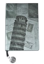 Notitieboekje met print 'Pisa' – Grijsgroen