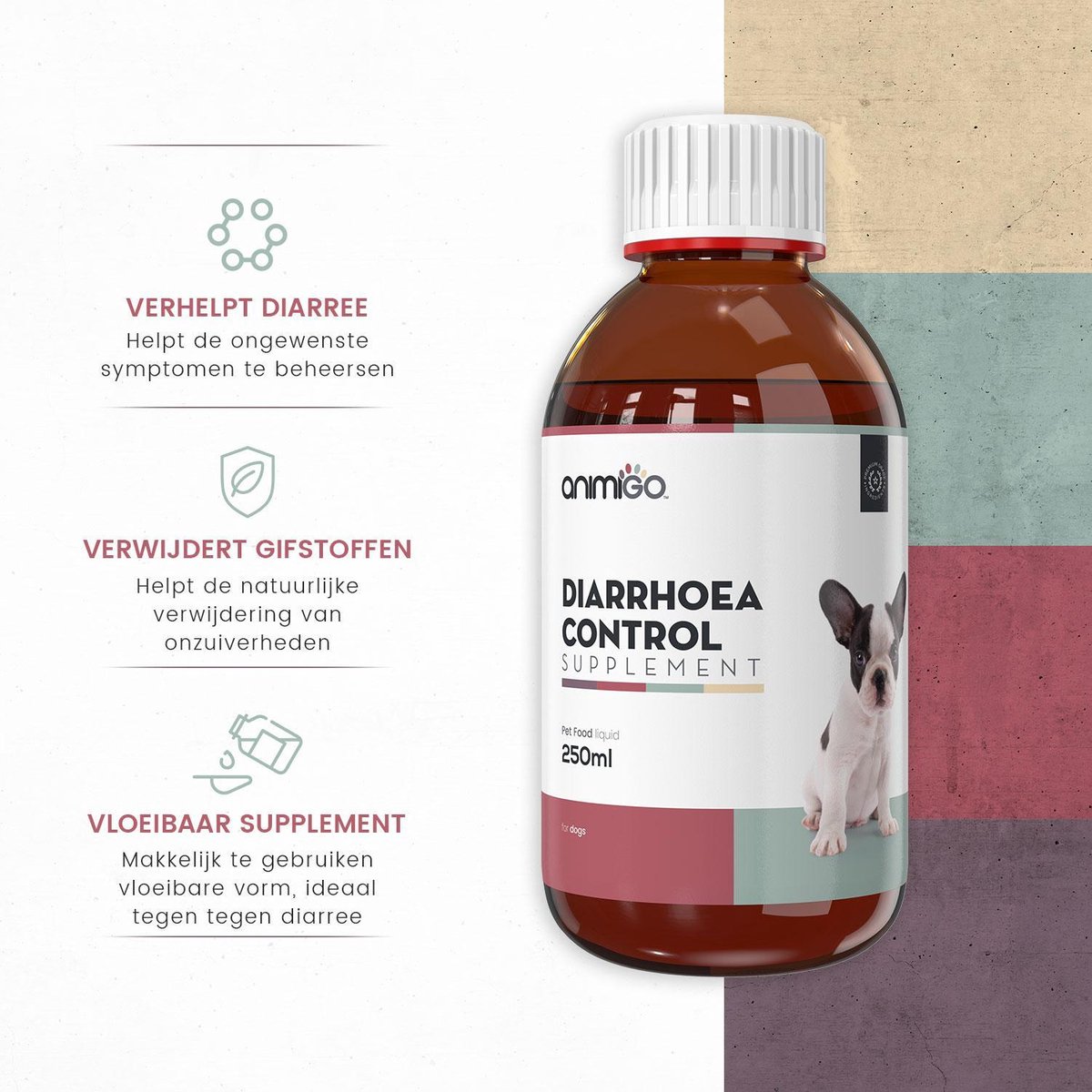 Animigo Supplement tegen Diarree voor Honden Natuurlijk Supplement Animigo Supplement tegen Diarree voor Honden Natuurlijk Supplement