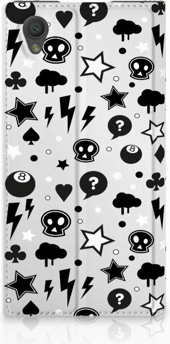 Mobiel BookCase Sony Xperia L1 Silver Punk