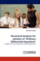 Numerical Analysis for solution of 'Ordinary Differential Equations'