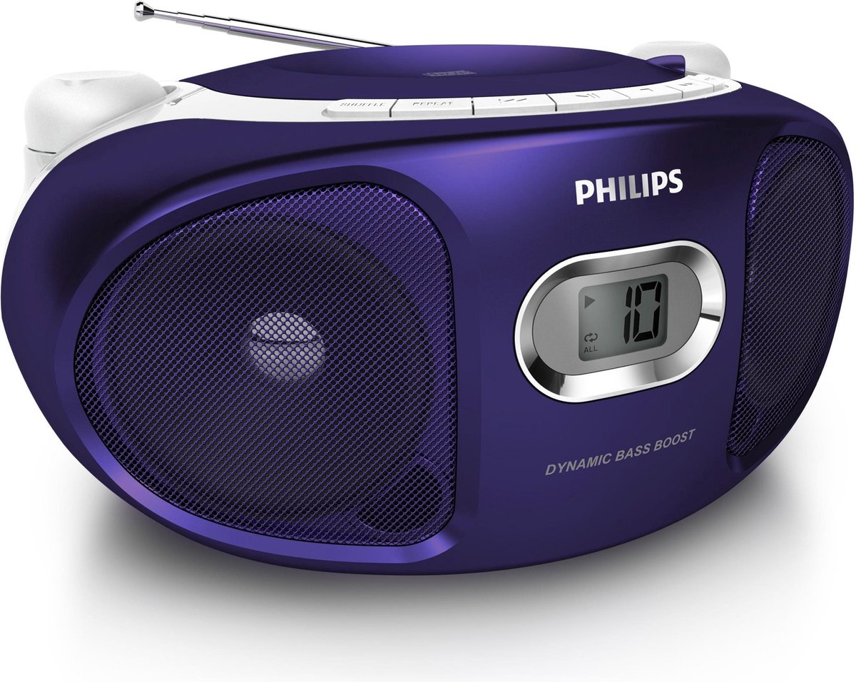 Philips AZ105 Radio/Cdspeler Paars