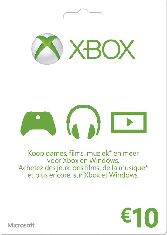 Microsoft Xbox Live 10 Euro Giftcard Kaart - Xbox 360 + Xbox One | bol.com