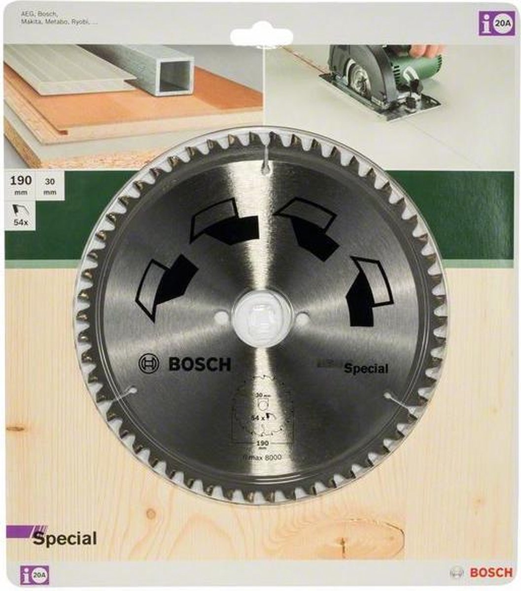 Bosch Cirkelzaagblad Special 190 X 2 X 30 mm - T54