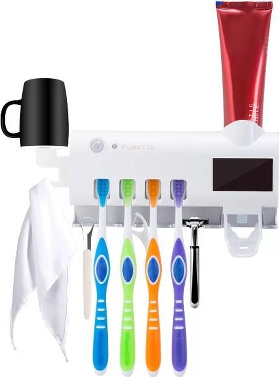 Acheter Distributeur automatique de dentifrice intelligent à lumière UV,  presse-dentifrice, support de stérilisateur de brosse à dents