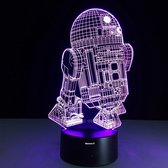 Hewec® Optische 3D illusie lamp Starwars R2D2