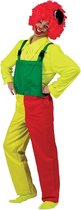 Clowns Kostuum | Salopet/Tuinbroek | Rood/Geel/Groen | Maat M | Carnaval kostuum | Verkleedkleding