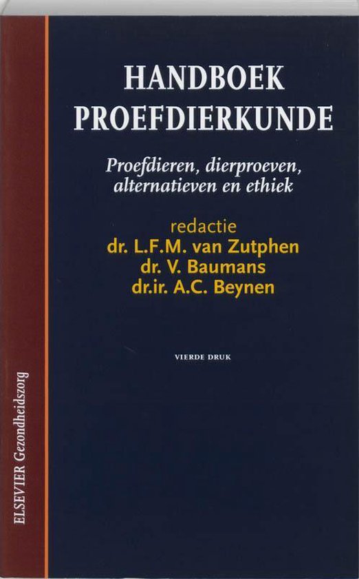 Cover van het boek 'Handboek proefdierkunde / druk 4'