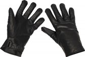 Army leren handschoenen, gevoerd, zwart, MAAT XL