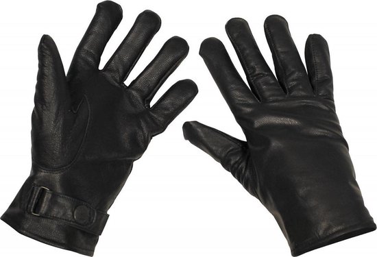 Army leren handschoenen, gevoerd, zwart, MAAT XL | bol.com