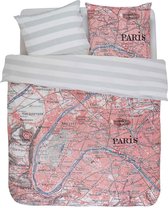 Covers & Co Paris Citymap Dekbedovertrek - Tweepersoons - 200x200/220 cm - Multi