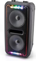Caliber HPA502BTL Draadloze Party speaker met Bluetooth® technologie, Accu, Microfoon, USB en Verlichting Zwart