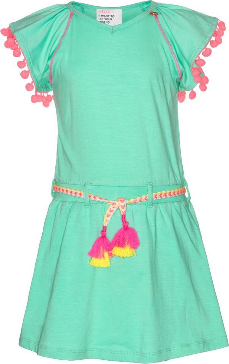 Mim pi Meisjes Jurk mint groen Maat 152 bol
