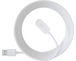Arlo magnetische stroomkabel voor binnen (wit) - STROOMKABEL - Arlo Gecertficieerd Accessoire - 2,4 m magnetische stroomkabel - Compatibel met Arlo Ultra 2 (+XL), Pro 5, Pro 4 (+XL), Pro 3, Go 2 beveiligingscamera's & floodlight - VMA5000C-100EUS