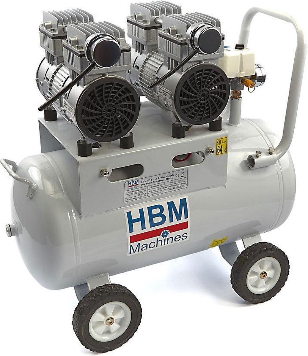Gastvrijheid Versterker sneeuw HBM 50 Liter Professionele Low Noise Compressor | bol.com