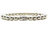 Beaddhism - Armband - Mantra - 8 mm - Zilver - Hematiet (RVS Steel colored) - 21 cm
