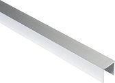 Essentials U-profiel aluminium brut 100 x 2,5 x 2,5 cm