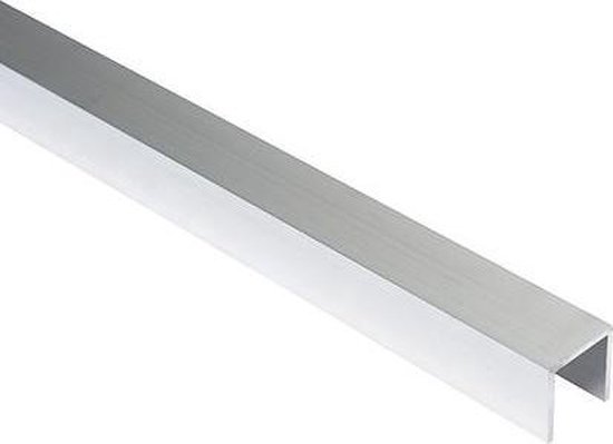 Essentials U-profiel aluminium brut 100 x 2,5 x 2,5 cm | bol