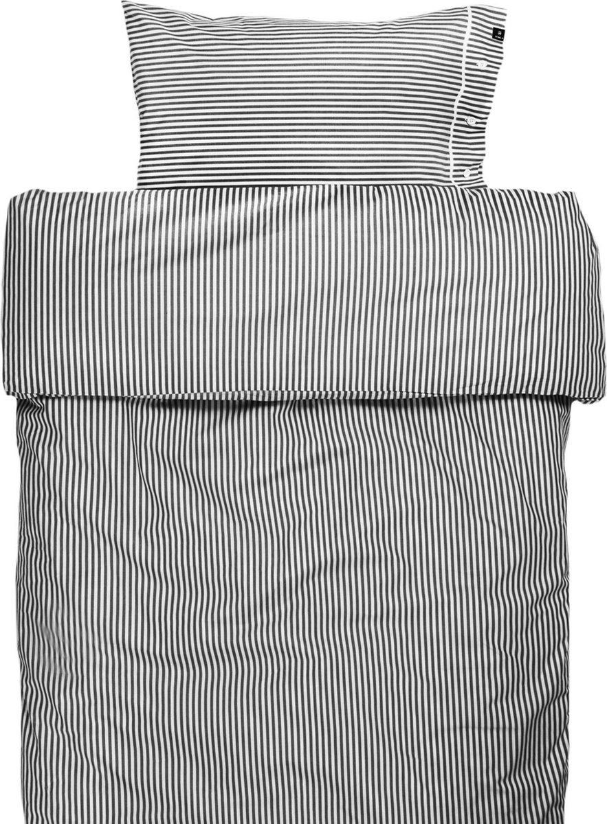 Rindo dekbedovertrek stripe graphite - 140 x 240 cm