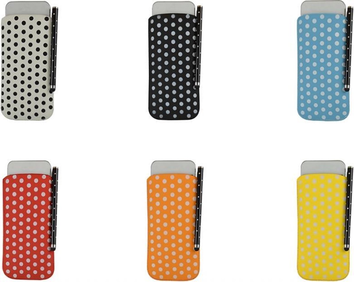 Polka Dot Hoesje voor Huawei Y3 met gratis Polka Dot Stylus, oranje , merk i12Cover