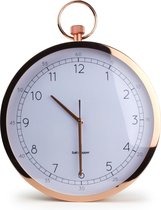 S&P ZONE Stopwatch - Klok - Rond - Glas -Ø38 cm - Rose Goud
